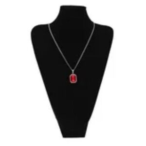 Silver & Red Necklace